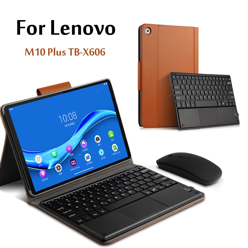 Case Voor Lenovo Tab M10 Fhd Plus Draadloze Bluetooth Toetsenbord TB-X606F TB-X606X 10.3 ''Tablet Magnetisch Afneembare Cover