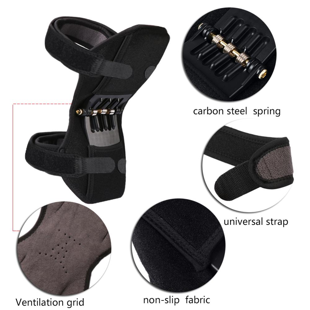 Rodillera deportiva para personas mayores, rodillera, antideslizante, transpirable, alivio del dolor para la rodilla, estabilizador de fuerza de resorte, potenciador de rodilla