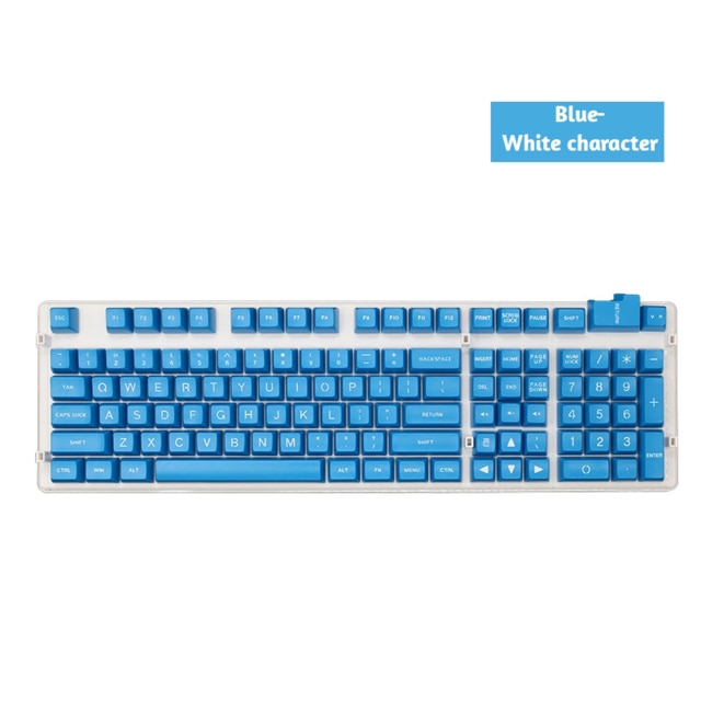 108pcs SA Spherical ABS Keycap For Mechanical Gaming Keyboard Double Color Injection Blg Font For Blue/Red/Brown/Black Switch: Blue