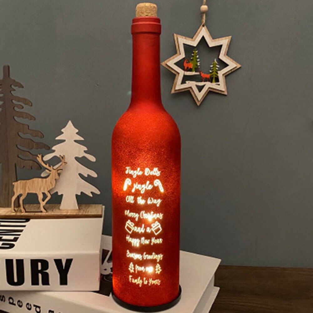 Batteridrevet vinflaske lys bar lys fødselsdagsfest vinflaske prop lysstrimmel jul hjemmeindretning