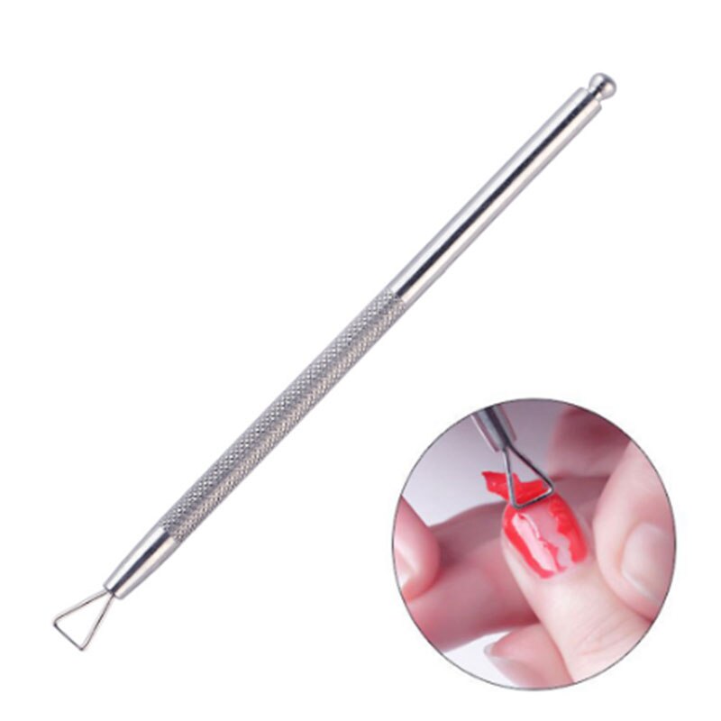 UV Gel Nail Polish Remover Stainless Steel Dead Skin Cuticle Pusher Cleaner Nail Polish Remover Nail Art Manicure Tools