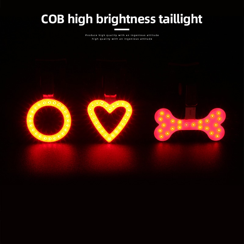 Lanterna para bicicleta traseira ip64, à prova d' água, carregador usb, luz traseira, acessórios para bicicleta, mtb, formato de coração, triângulo redondo