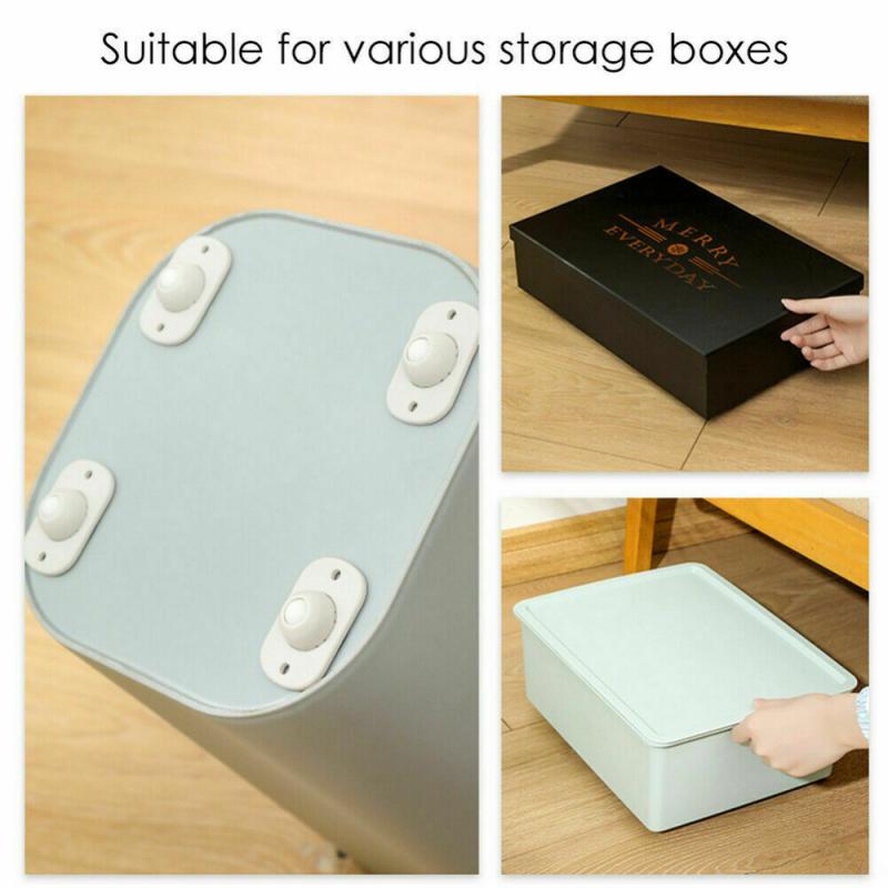 4Stck Klebstoff Rollen Rolle Rollen Rad Kasten Skateboard Oder Schrank Schublade Lagerung Kasten Mülleimer Kleine Möbel Hardware- Werkzeuge