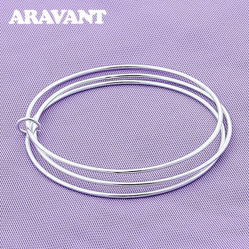 925 Zilver Multi Circle Charm Armband Bangles Voor Vrouwen Mannen Zilveren Sieraden