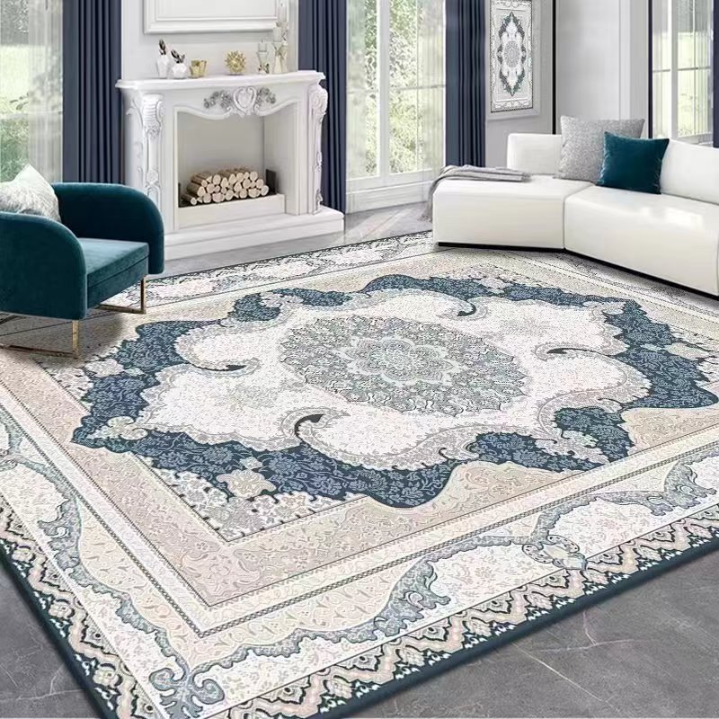 persisch Wohnzimmer Teppich Kristall Samt Sofa Couch tisch Decke retro Schlafzimmer Bettdecke matt großen Raum Teppich