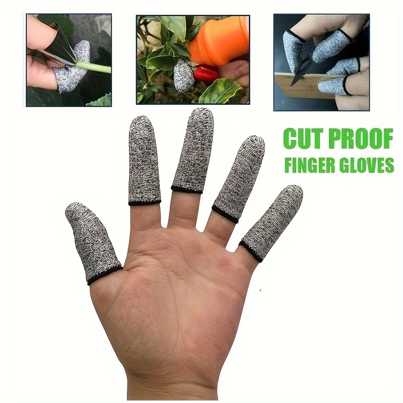 10Stck Anti-schneiden Finger Abdeckung Finger Schutz Hülse Hochfeste Sicherheit flexibel Anti schneiden Fingerspitze Handschuhe Küche werkzeug: Ursprünglich Titel
