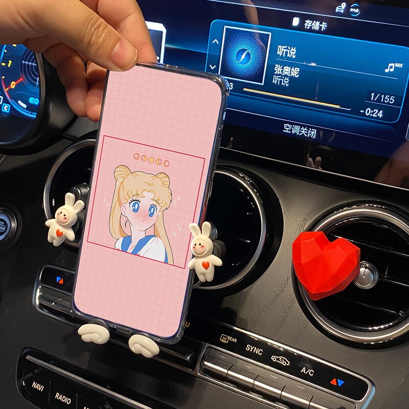 Leuke Auto Telefoon Houder Universele Auto Accessoires Airconditioning Outlet Decoratie Gps Navigatie Frame Bevestigingsbeugel