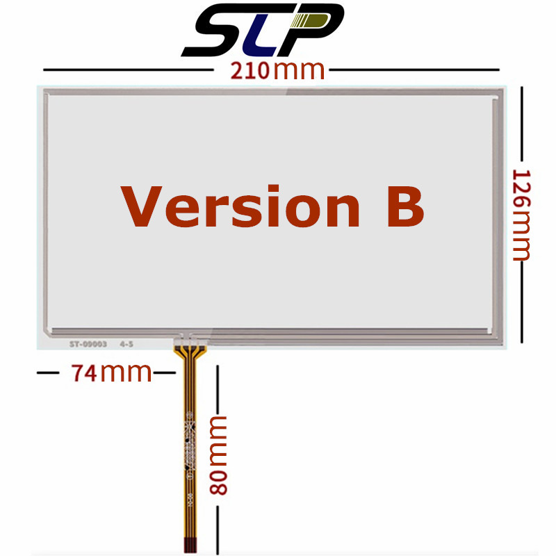 9"Inch TouchScreen For HSD090IDW1 AT090TN10 AT090TN12 GPS Resistance Handwritten Touch Panel Screen Glass Digitizer 210mm*126mm: Version B