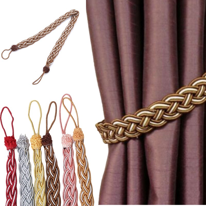 Håndlavede vævede twist gardiner tieback gardin clips gardinholder kvaster klemmer rem gardin dekorativt tilbehør