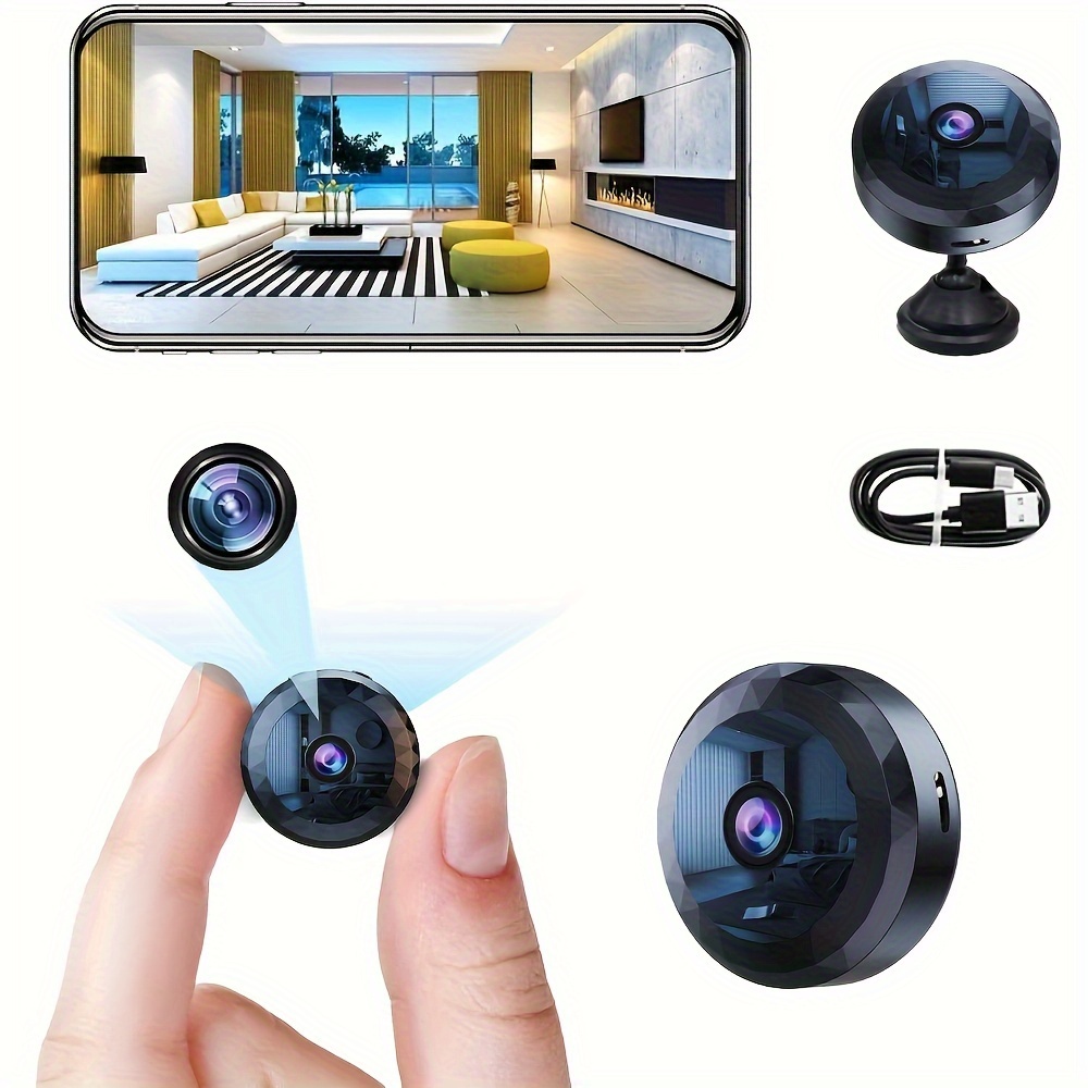 Wireless Mini WiFi Security Camera with Night Vision Motion Detection Rechargeable Battery Easy to Mount & App-Controlled: Default Title