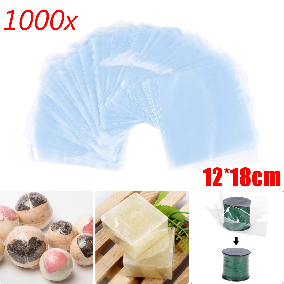 100pcs PVC Shrink Wrap Bags Plastic Film Shrink Wr... – Grandado