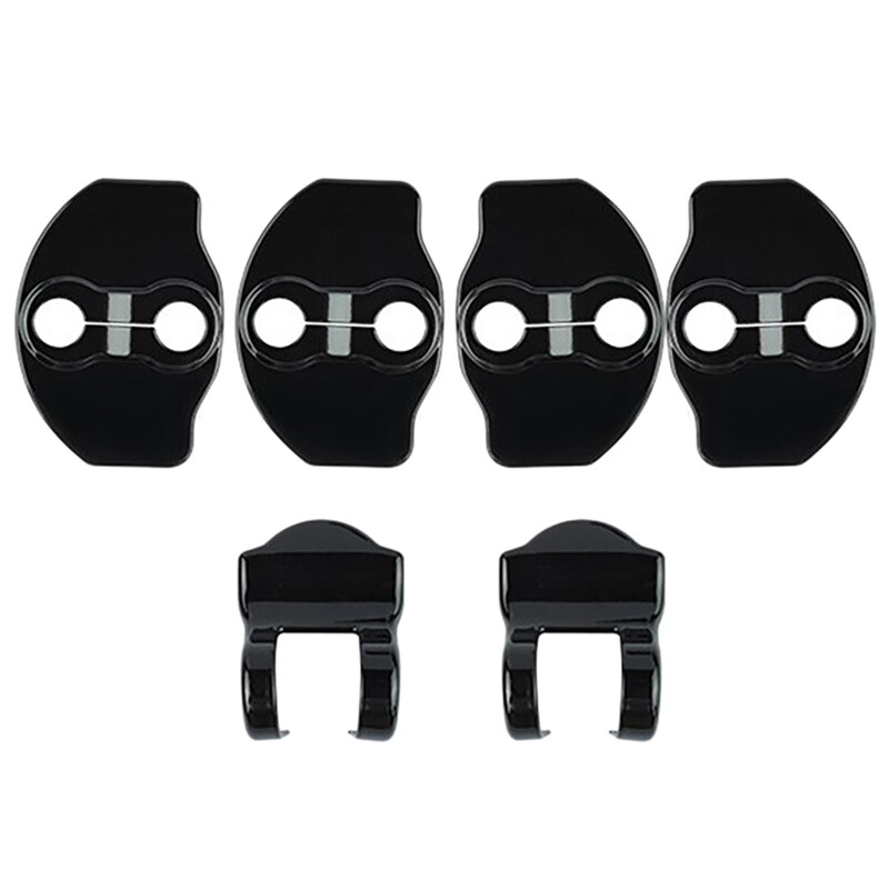 Cubierta de cerradura de puerta para Tesla Model3, hebilla de protección de palanca de Tope de puerta: Negro