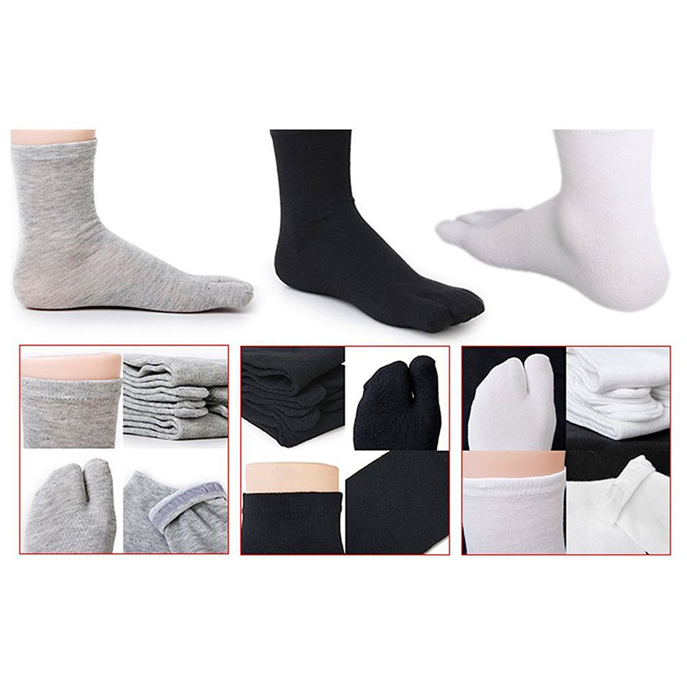 3Pairs Socks Men Women Kimono Flip Flop Sandal Split Toe Tabi Ninja Socks &T8: Default Title