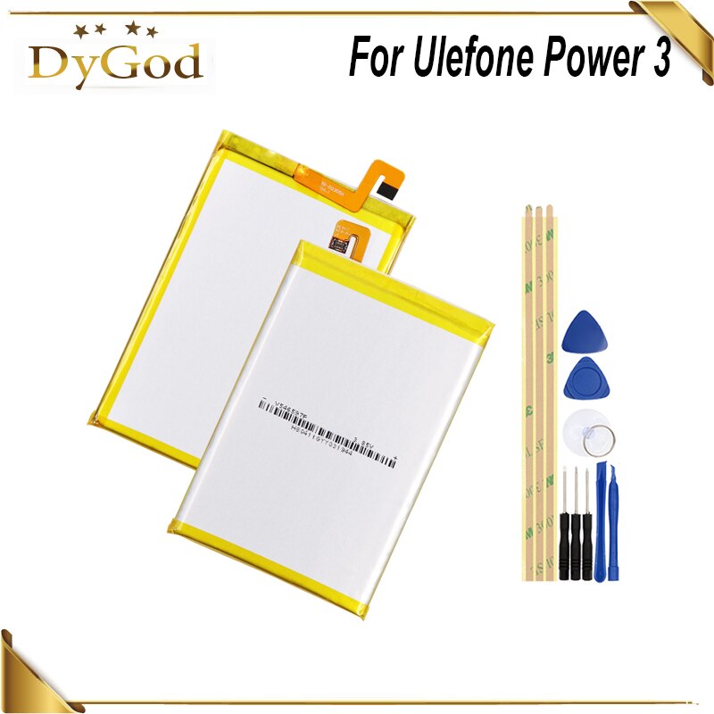 Batería DyGod 6080mAh para Ulefone Power 3 batería de teléfono móvil de con herramientas