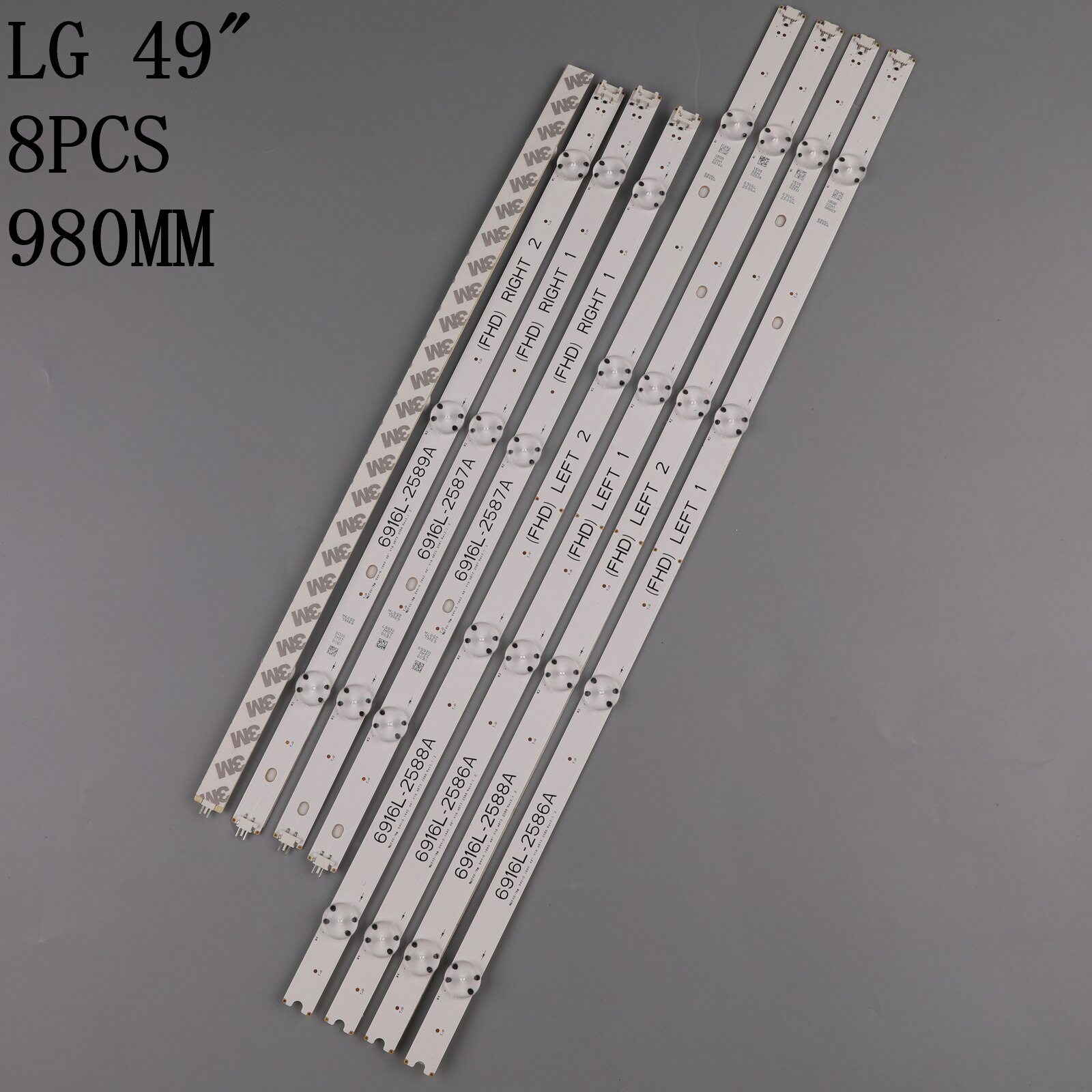 TV LED Array Bars For LG 49LH615V 49LH630V 49LH615V-ZE 49LH630V-ZJ 49LH6420-NE LED Backlight Strips Matrix LED Lamps Lens Bands