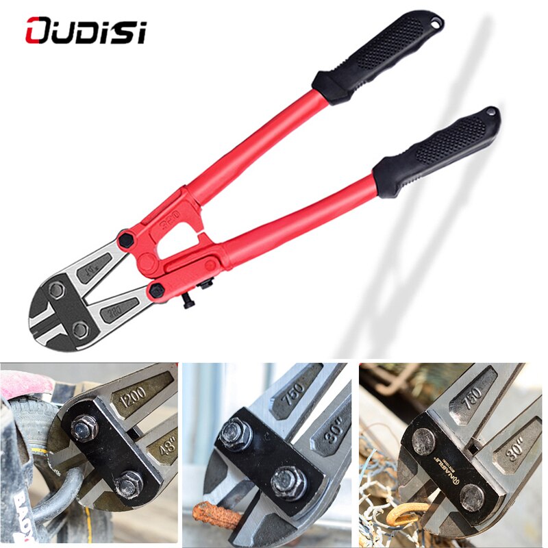 Bolt Cutter Heavy Duty Rebar Cutter Cr-V Steel Thicken Wire Cutting Pliers Cut Lock Chain