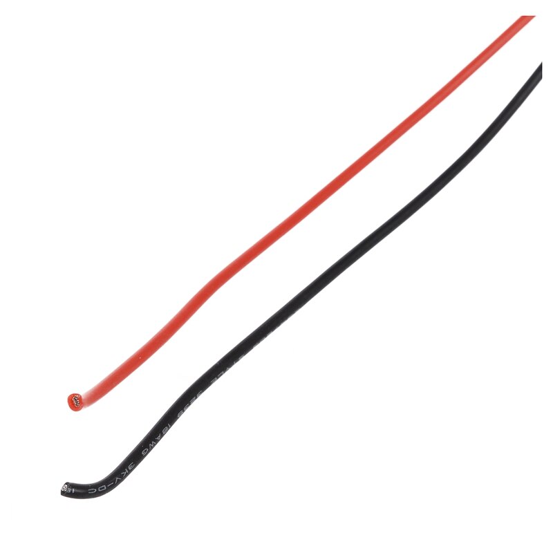 2x 18 Gauge & 2x 16 Gauge AWG Silicone Rubber Wire Cable Red Black Flexible