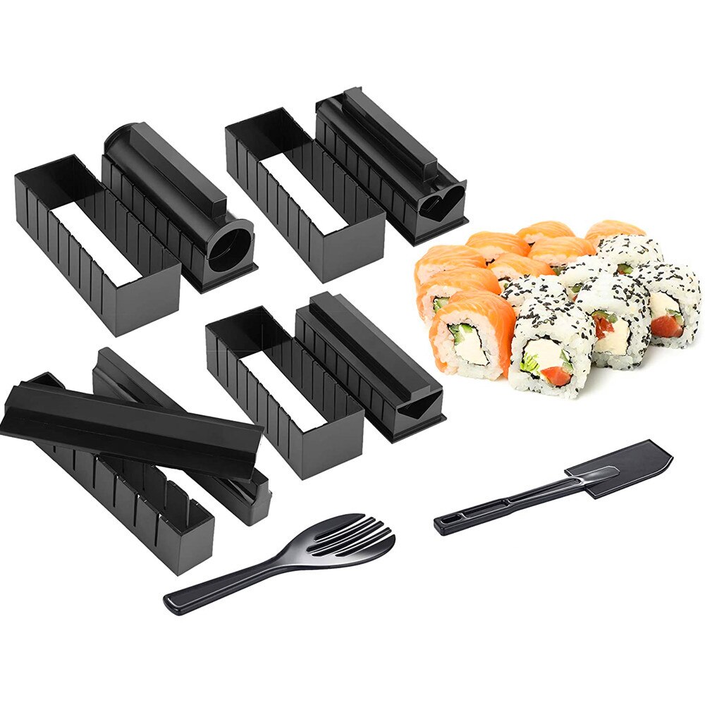Kit de moldes para fazer sushi, faça você mesmo, molde de 4 formatos para enrolar sushi, cozinha japonesa, utensílios para cozinhar sushi em casa, restaurante