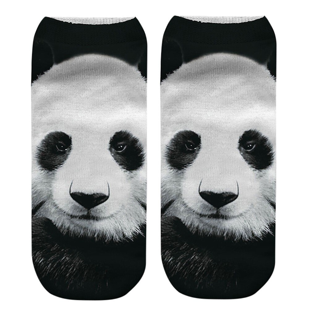 Afslappet dyr kæmpe panda tiger 3d sødt medium sportsstrømper mujer unisex super hård panda animal print sokker unisex: -en