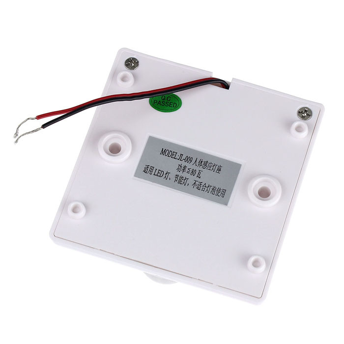 AC 220v 50/60HZ Motion Sensing Switch Infrared Motion Sensor Automatic Light Lamp Holder Switch White#20