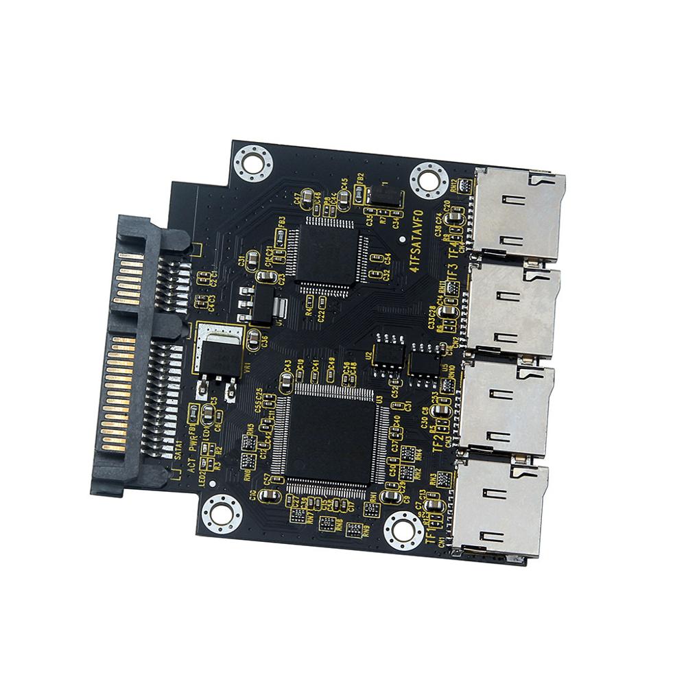 4 micro sd tf kort  to 22 pin sata adapter kort 2.5 " hdd kabinett med raid 0 multi tf kort til sata