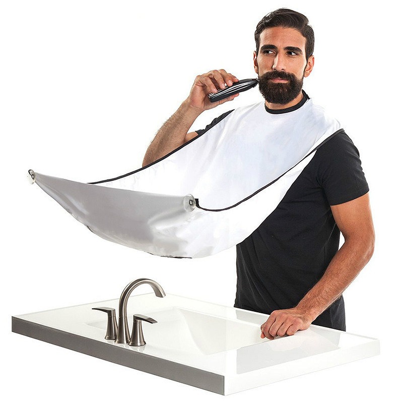 Man Badkamer Schort Mannelijke Baard Schort Scheermes Houder Haar Scheer Baardvanger Waterdichte Bloemendoek Badkamer Schoonmaak Cadeau Voor Man