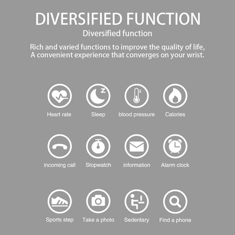 Y13 Smart Armband Fitness Tracker Stappenteller Hartslag Bloeddruk Informatie Push Smart Herinnering Waterdicht Stappenteller