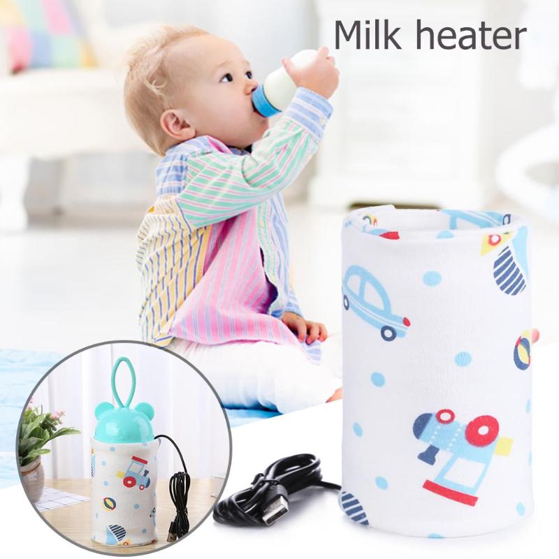 USB Baby Flasche Wärmer Tragbare Milch Reise Tasse Wärmer Heizung Kleinkind Fütterung Flasche Tasche Lagerung Bucht