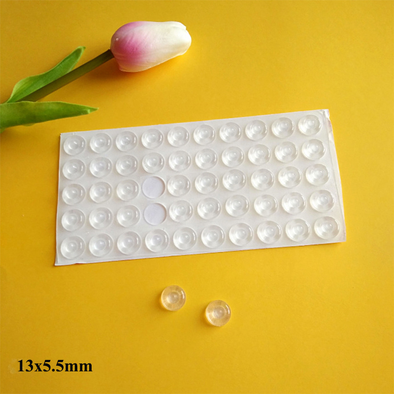 50Pcs/100Pcs 13*5.5Mm Self Adhesive Door Stopper Rubber Damper Buffer Cabinet Bumpers Silicone Furniture Rubber Feet Pads Cushio