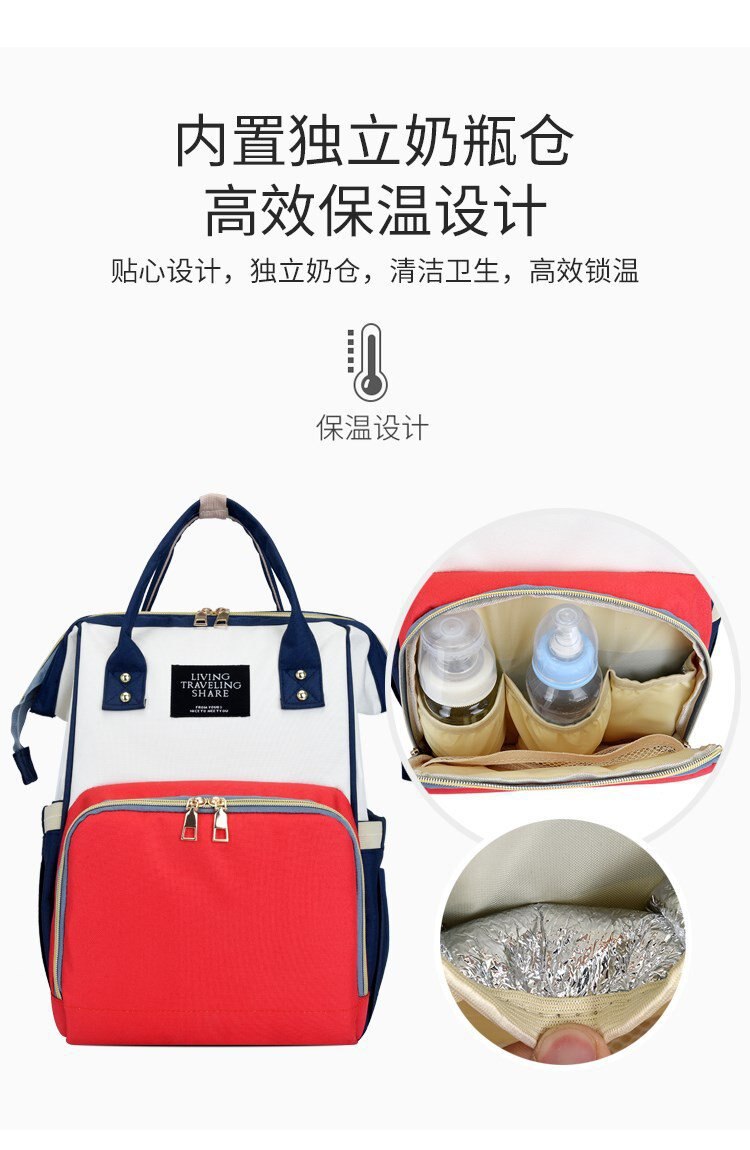 Bolsa de pañales para madres, bolsa de almacenamiento de Impermeable bolsa de cosméticos con separación seca y húmeda, bolsa de almacenamiento wan yan bao