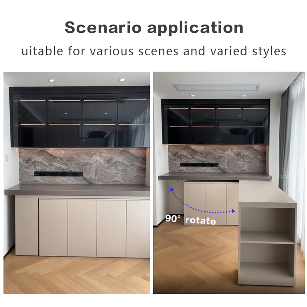 Multifunctionele meubelbeslag Opvouwbare roterende tafel Bureau Eettafel Kleine wervelwind roterende tafelbeslag