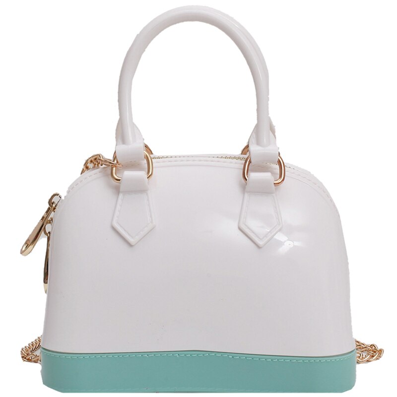 Leren contrasterende kleur handtas ketting messenger bag dames all-match draagbare gel tas
