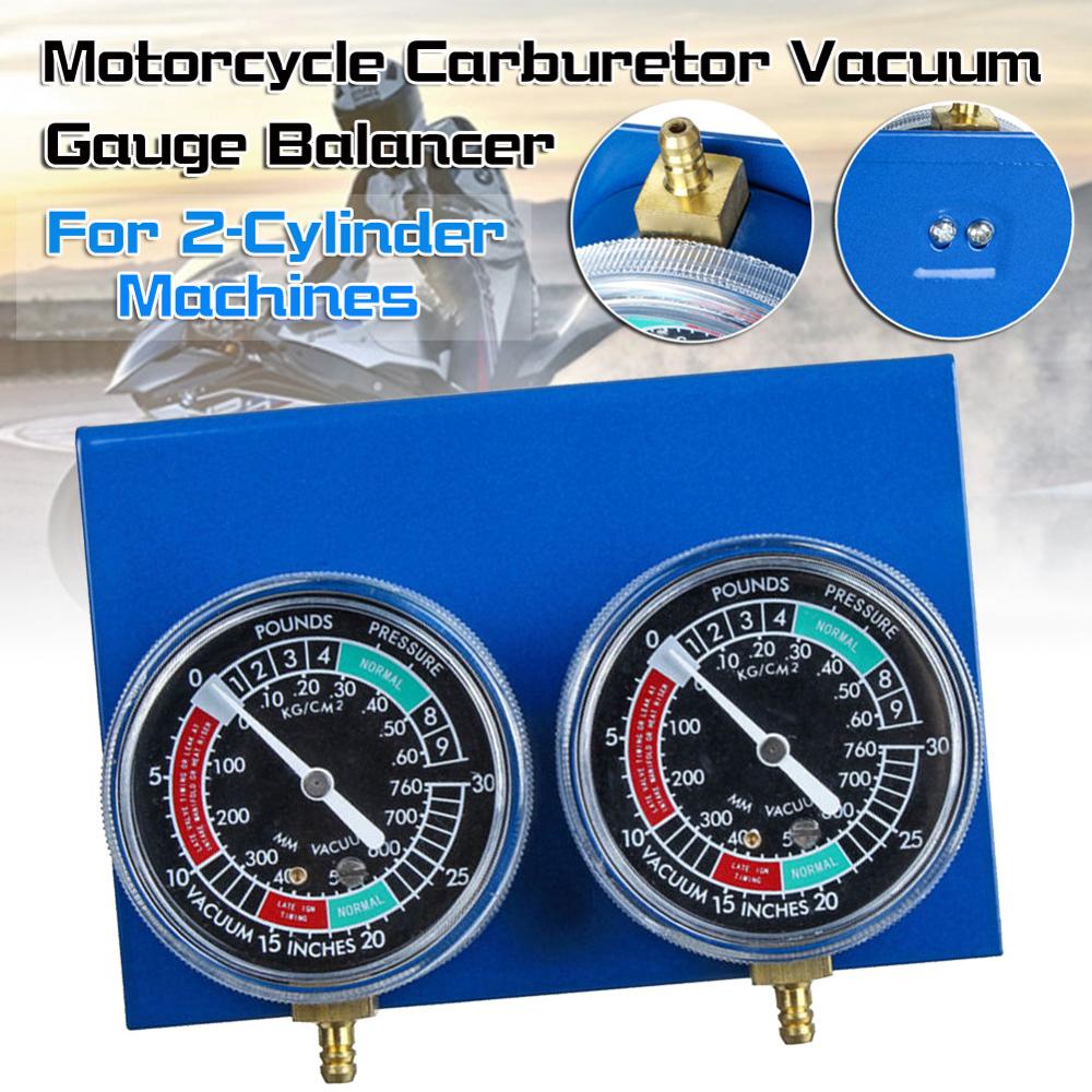 2*Motorcycle Carburetor Vacuum Gauge Balancer Synchronizer Tool W/Hose Kit Brand And Gauge Balancer Tools