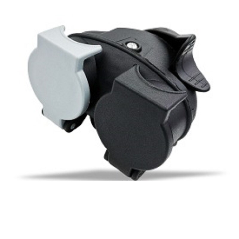 European Trailer plug socket trailer socket adapter trailer connector white cover 13P to double 7p