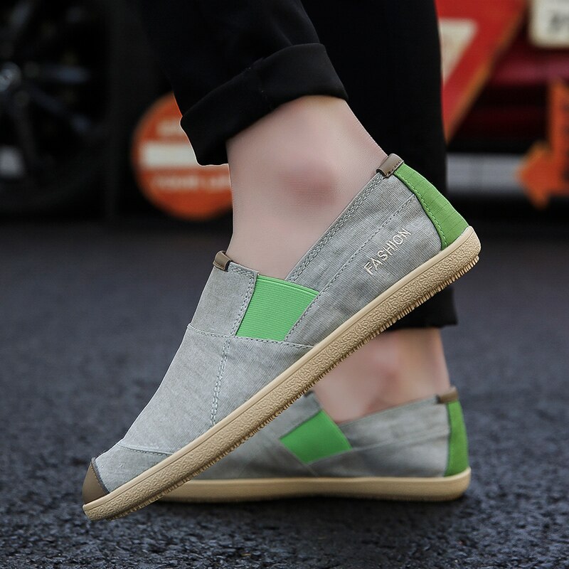 Pupuda ademende casual schoenen voor heren, comfortabele instappers, espadrilles voor heren, lichtgewicht sneakers voor heren, canvas schoenen voor heren