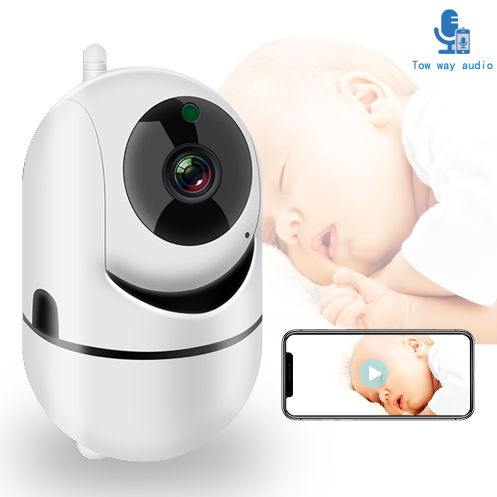 Din skytsengel! wifi babyalarm robot med kamera 1080p hd video baby sovende barnepige cam to vejs.