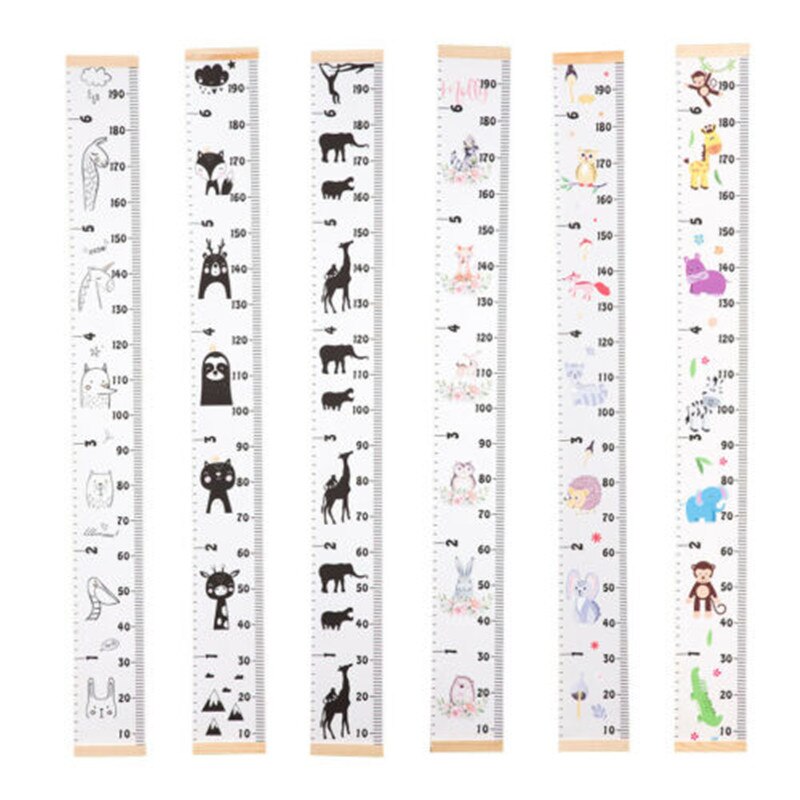 Props Wooden Wall Hanging Baby Height Measure Ruler Wall Sticker Decorative Child Kids Growth Chart for Bedroom Home Decoration