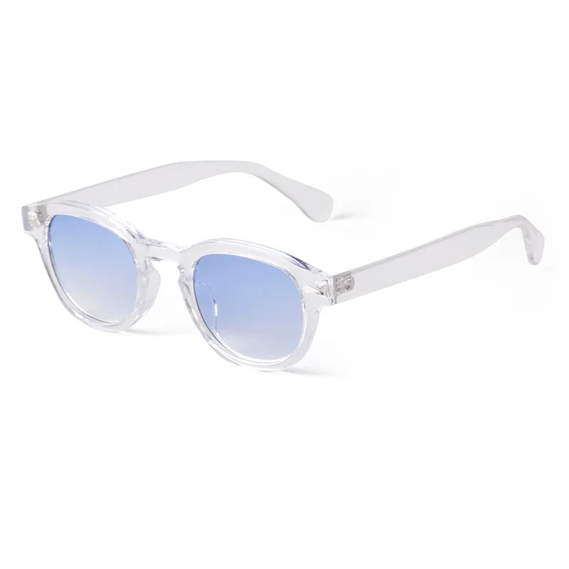 HISTORIA Vintage remache carey gafas de sol redondas mujeres hombres 2022 de Retro amarillo azul lente gafas de sol cuadradas S22728: Azul gris