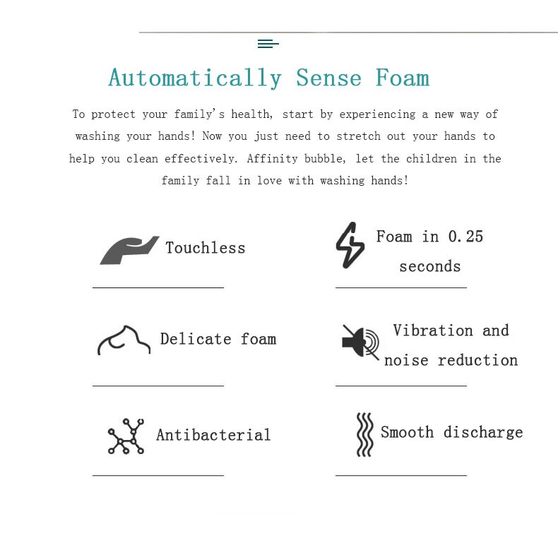 USB Charging Foam Liquid Dispenser Automatic Sensor Touchless Kitchen Bathroom Hand Washer Infrared Soap Dispenser Pump