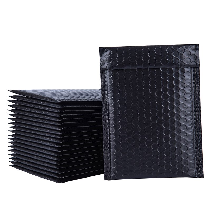 100Pcs Matte Black Bubble Mailer Plastic Film Bubble Envelopes Padded Envelope Shockproof Packaging Bag