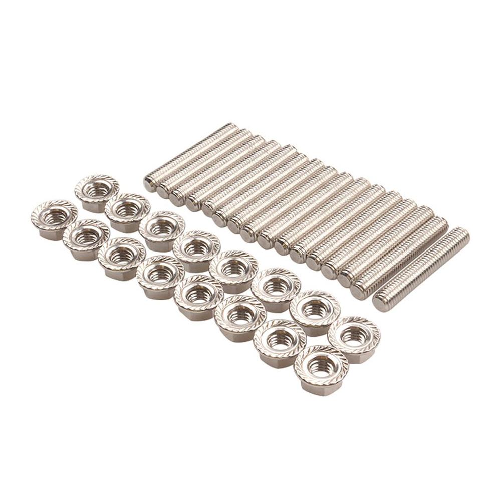 Rvs Uitlaatspruitstuk Stud Bouten Moeren Kit Voor Ford 4.6 & 5.4 Liter V8 Motor 2 Spruitstukken
