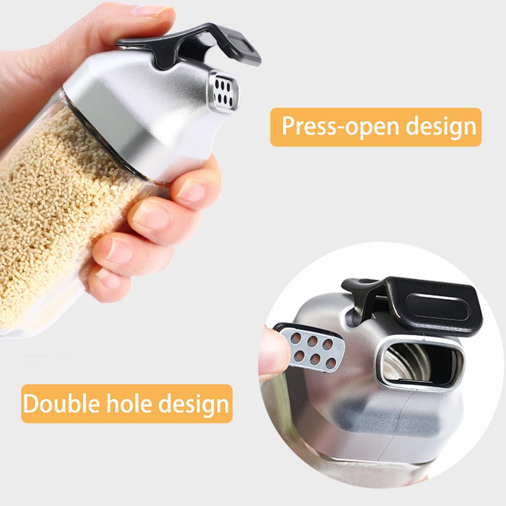 5Pcs Set Oil And Vinegar Salt Pepper Dispenser Set With Storage Tray Glass Bottle Stainless Steel Spout With Storage Tray