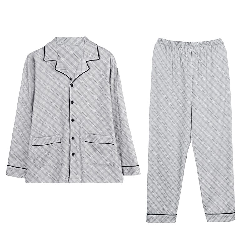 Bresdk Pyjama set voor heren, van katoen, voor winter, voor