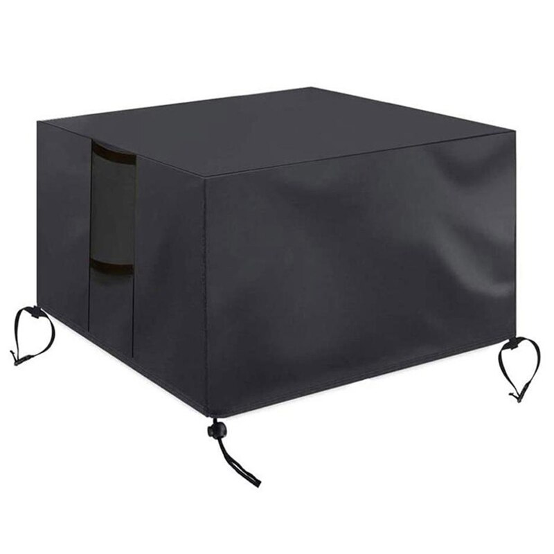 Square Fire Pit Table Cover 50X50X28 Inch Waterproof Heavy Duty Patio Gas Firepit Table Cover: Default Title