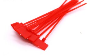 Farve skiltning kabelbånd 4*150 etiket nylon kabelbånd plast netværkskabel mærkning kabelbånd tilstrækkelig mængde  of 250 tegn: Rød