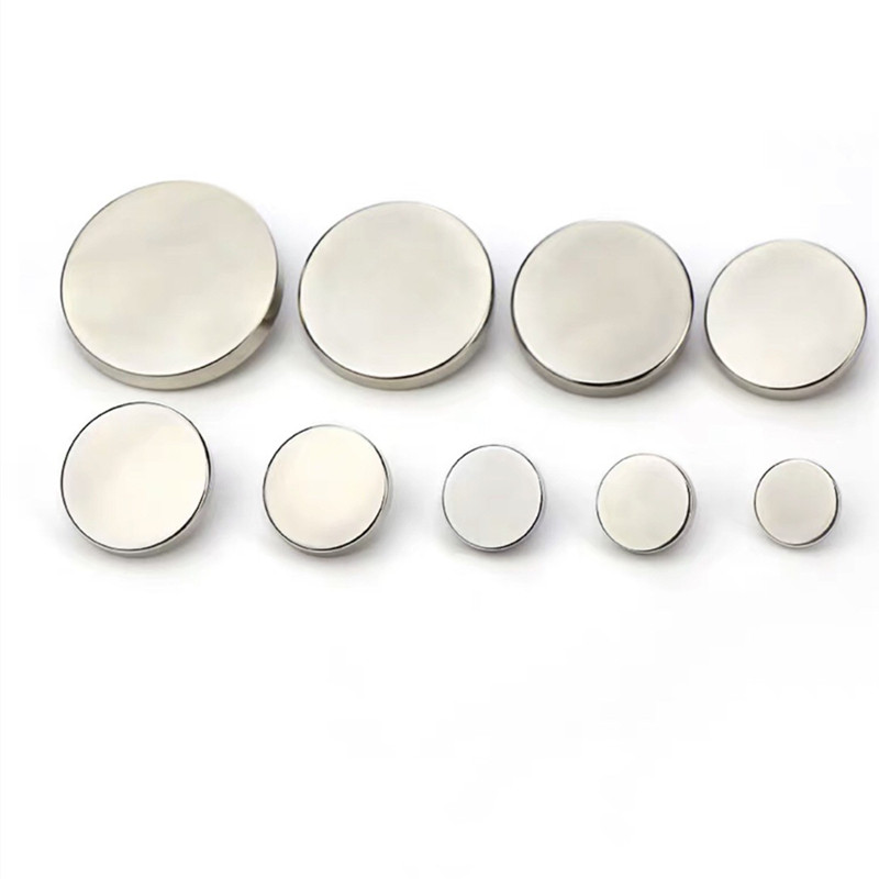 10pcs 10/15/20/25mm Golden Metal Buttons for Shirt Simple Coat Jacket Shirt Buttons 20mm Decorative Buttons for Clothing: Silvery / 20mm-10pcs