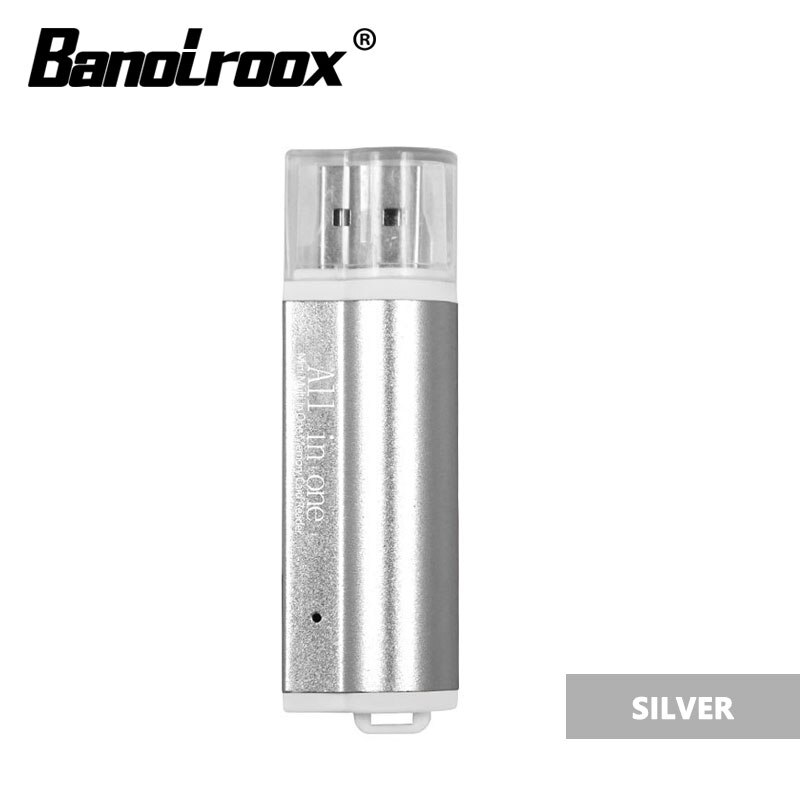 assurance Card Reader for Micro SD card TF M2 MMC MS PRO DUO usb SD Adapter 4 in 1 Micro USB 2.0 Memory Card Reader: Silver