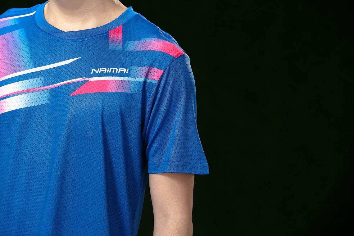 Neue Schnell Trocknend Badminton tragen setzt männer, Tennis tragen Shirt + kurze Hose, Sport Badminton kleidung, blau 1 satz 5061