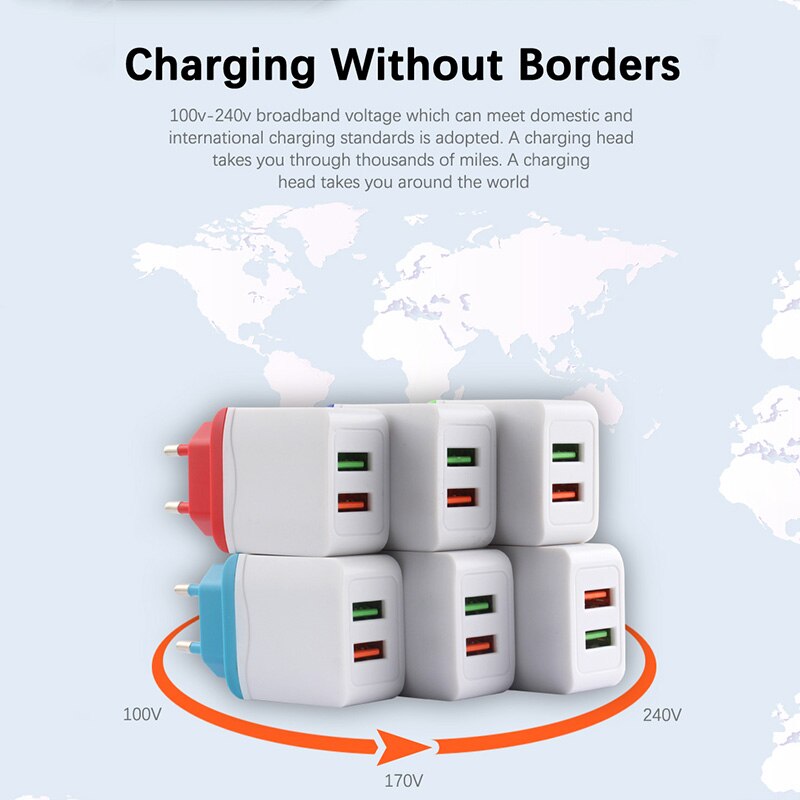 5V 2.1A ue wtyczka podwójna podwójna ładowarka usb wszystkie kabel usb robić telefonu komórkowego adapter robić samsunga s10 Huawei P30 zawodowiec uniwersalna ładowarka ścienna