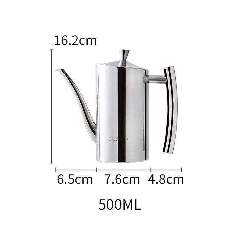 Dust-proof Steel Oil 304 Stainless Pot and Leak-proof Oil Pot Oil Pot 500 ml 700 ml 1000 ml: 500ml Upgrade
